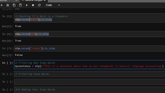 SpaCy Python Tutorial - Stop Words (Checking and Adding Stopwords) смотреть онлайн