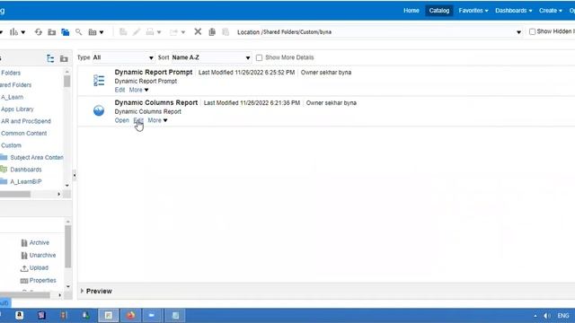 Oracle Fusion OTBI Dynamic Columns смотреть онлайн