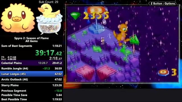 Spyro 2: Season of Flame All Gems in 1:18:30 [Old World Record] смотреть онлайн