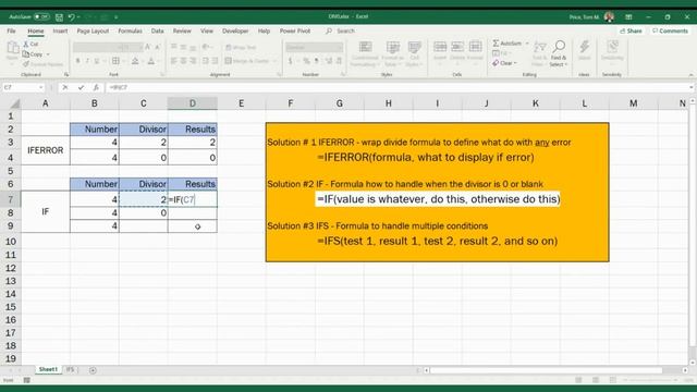 How to solve #DIV/0 error in Excel смотреть онлайн