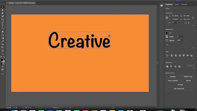 Outline Stroke Typography Design In Adobe Illustrator