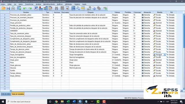 Definición de variables en SPSS смотреть онлайн
