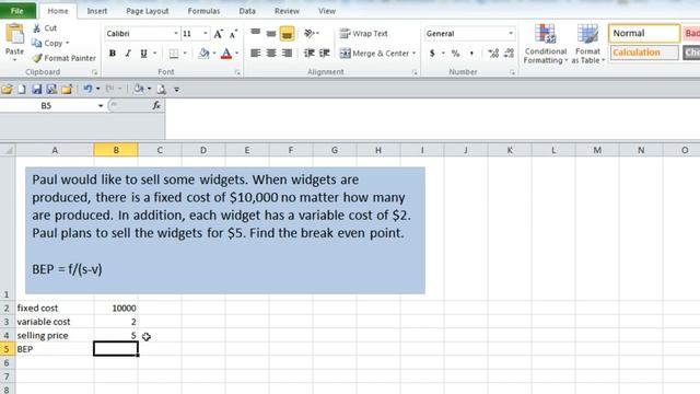 Break-Even Point in Excel смотреть онлайн