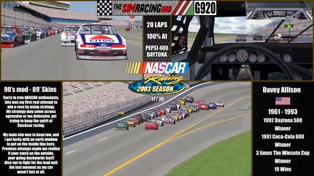 NK2003 | Video 73 | Mod 90's - 89' skins | №28 Ford - Davey Allison | Pepsi 400 Daytona 1989 смотреть онлайн