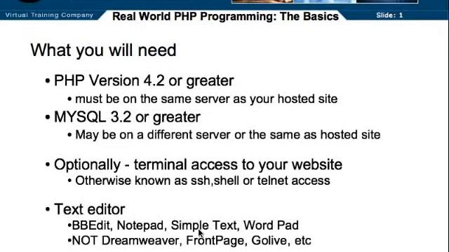 PHP.NET What You Will Need смотреть онлайн