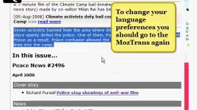 MozTrans-Interlecta translation add-on for Mozilla Firefox смотреть онлайн