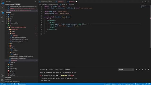Como Passar Parâmetros com React Router Dom - SPFX - Sharepoint Online смотреть онлайн