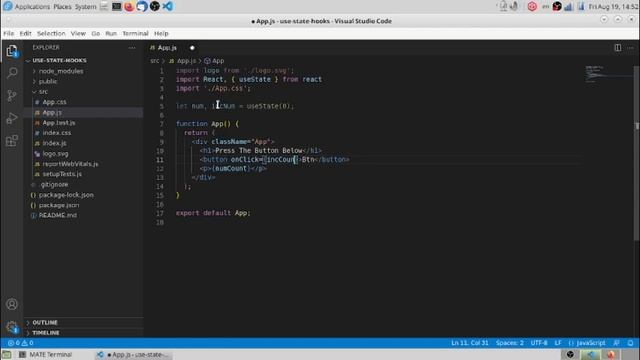 React.Js Tutorial | Use State In React.Js | React.Js For Beginners смотреть онлайн