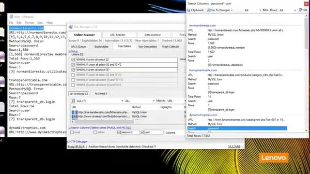 SQLi Dumper Tutorial DataBase смотреть онлайн