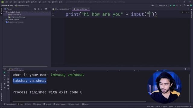 What is input function in python | python full beginners course in hindi #4 смотреть онлайн
