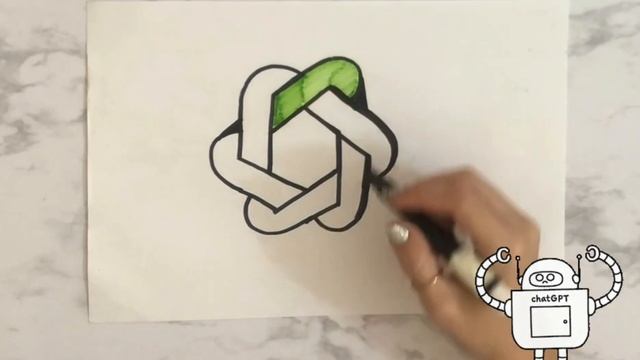 CHAT GPT DRAWING LINE / COMO DESENHAR CHAT GPT LOGO смотреть онлайн