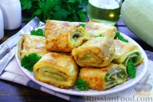 Сочно, сырно, аппетитно!
РУЛЕТИКИ ИЗ ЛАВАША С КАБАЧКАМИ И СЫРОМ