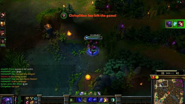 Jax Quadra Kill + Baron Steal League of Legends смотреть онлайн