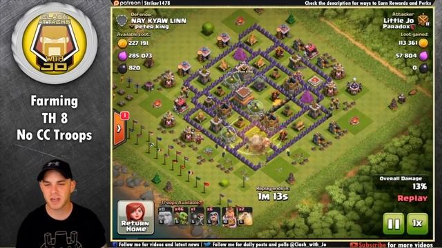 TH 8 Awesome Farming Strategy | Max a TH 8 Episode 5 | Clash of Clans смотреть онлайн