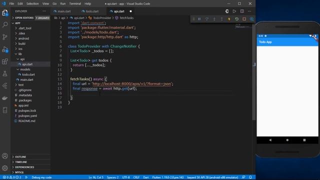FETCHING & DISPLAYING TODO FROM LOCAL REST API смотреть онлайн