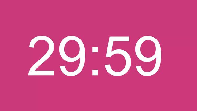 1 Hour Timer - 1 Hour Countdown – Fuchsia Purple Screen 4K