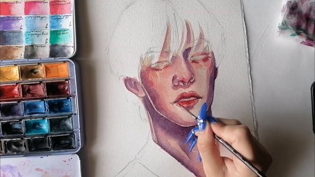 Рисую акварелью на 100% хлопке опять смотреть онлайн