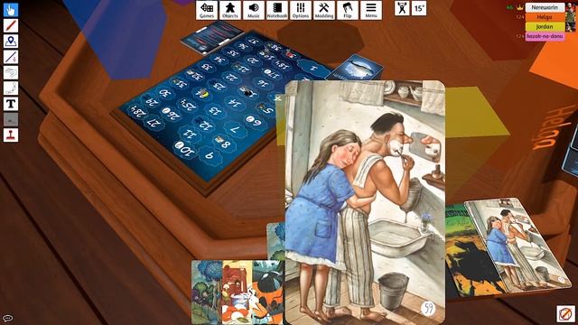 Tabletop Simulator -  Имаджинариум (играем вчетвером). 1-я игра.