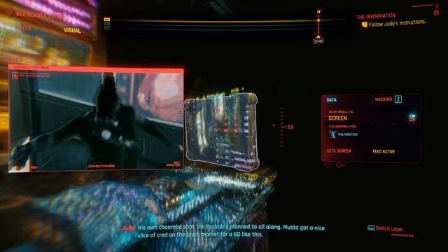 Rewind until the CCTV screen & Scan Cyberpunk 2077 смотреть онлайн