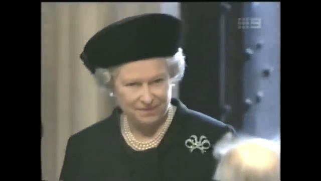 Queen & Queen Mother Arrive At Funeral Of Diana Princess Of Wales 1997