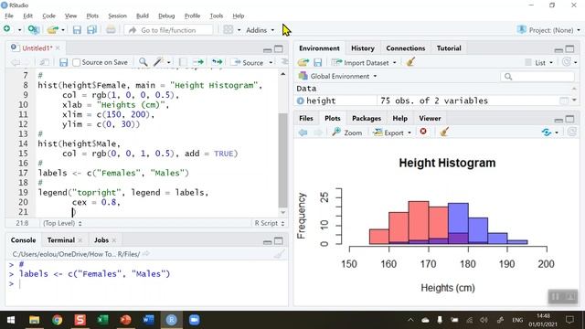 How To... Add a Legend to a Histogram in R #36 смотреть онлайн