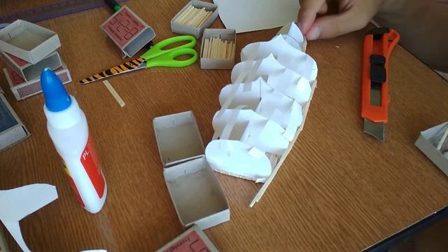 СОБИРАЕМ КОРАБЛИК СО СПИЧЕК #3. time lapse. YOUTH ART STUDIO смотреть онлайн