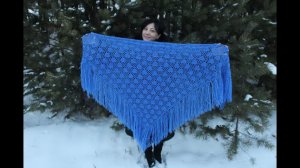 МК 10 Узор для шали крючком(crochet shawl pattern)