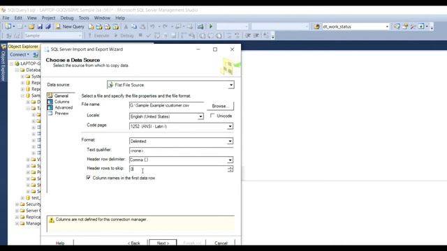 How to import a CSV file into a database using SQL Server Management Studio (Part-11) смотреть онлайн