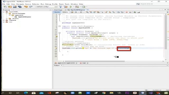 Calculating Future Age In 2050 using java application смотреть онлайн