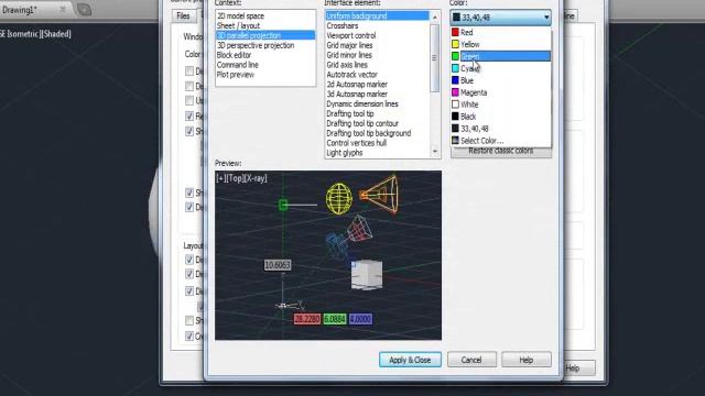 AutoCad 2014 Tip - How to change the background color смотреть онлайн