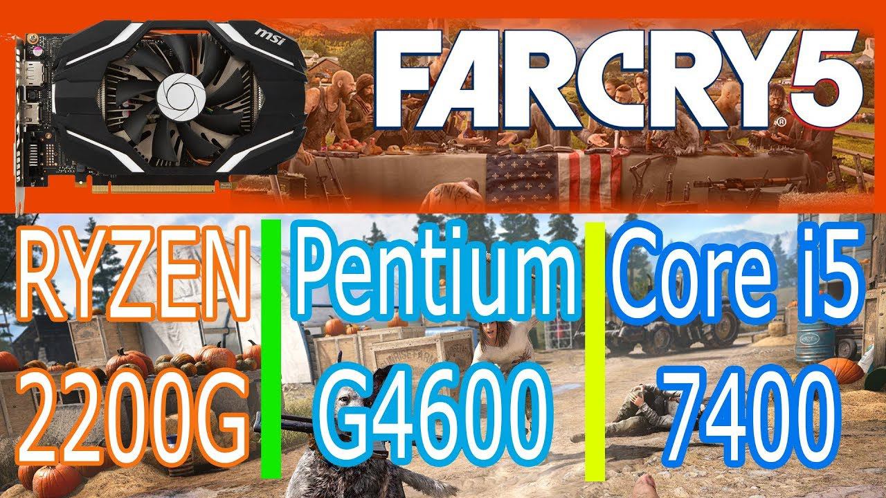 i5 7400 Far Cry 5 vs Ryzen 3 2200G vs G4600 + GTX1060 3GB смотреть онлайн