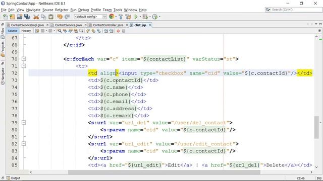 36 - Spring MVC - Project Work | Bulk Delete Operation (Contact App) - By eZeon смотреть онлайн