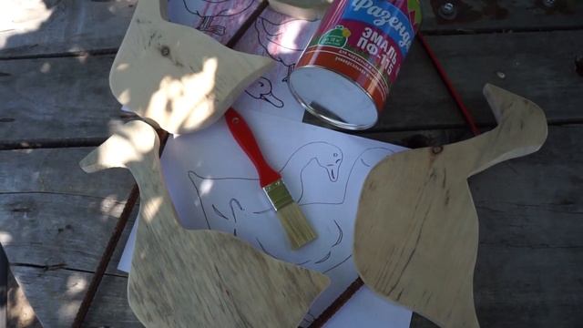 Садовые фигуры своими руками. Гуси на палочке! DIY смотреть онлайн