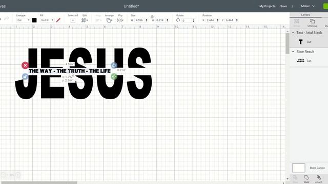 How to slice a word in Cricut Design Space смотреть онлайн
