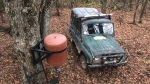 Кормим кабанов с помощью автоматической кормушки