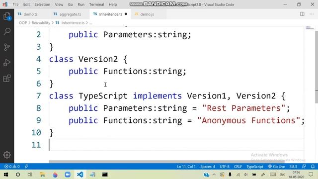 Typescript 142.what is Inheritence смотреть онлайн