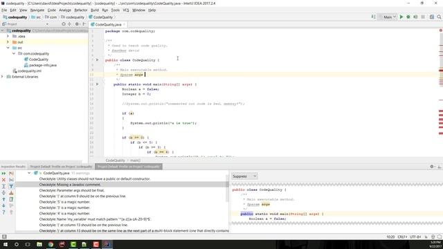 Automate Code Quality Course: 03.2 Check Style in IntelliJ IDEA смотреть онлайн