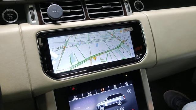 Range Rover Voque 2012-2017. Монтаж сенсорных кнопок, панели климата и монитора Android 10.25 дюйма смотреть онлайн
