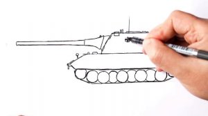 Как нарисовать Танк Е-100