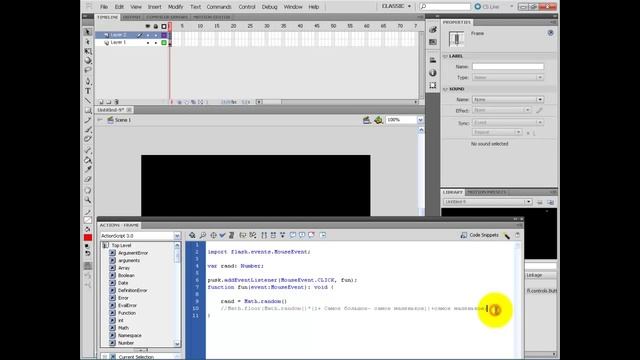 AS3 УРОК 11 Math.random + добавление шрифтов смотреть онлайн