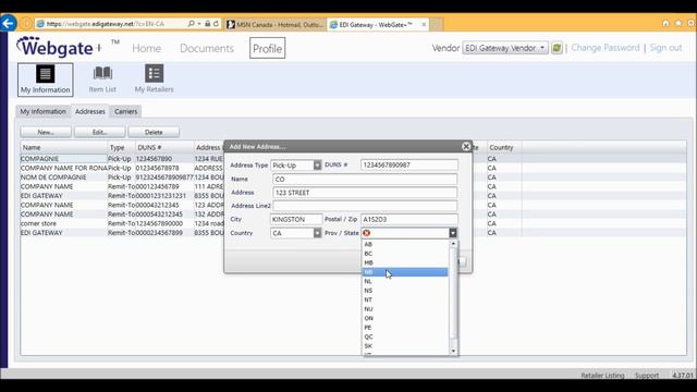 EDI RONA - Pickup address by EDI Gateway смотреть онлайн