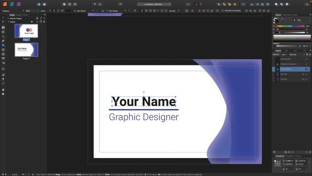 How to Design a Print Ready Business Card in Affinity Publisher Video Tutorial смотреть онлайн
