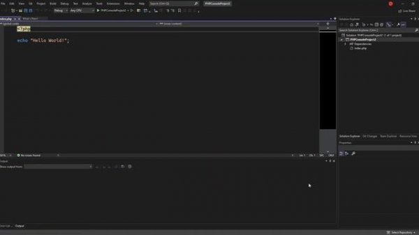 PHP Project in Visual Studio 2022 (Getting Started)