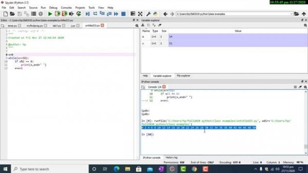 ITC&DS Experiment 8 - Debugger in Spyder (Python) & Nested Loops
