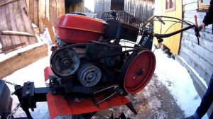 Мотоблок "ОКА".Замена ремней и регулировка.По просьбам зрителей.