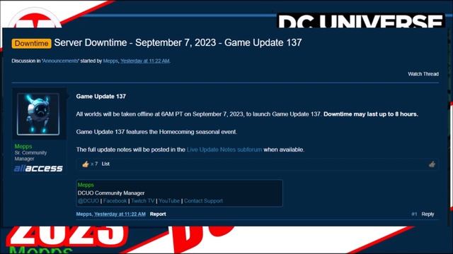 DCUO Downtime Game Update 137 смотреть онлайн