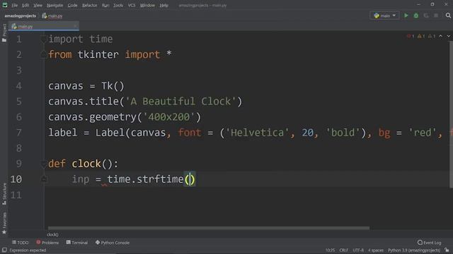 Making a Digital Clock using Python | Python Mini Project смотреть онлайн