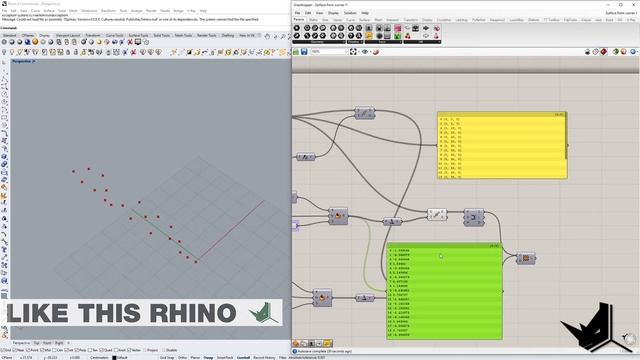 Rhino Grasshopper Creating surface from curves смотреть онлайн