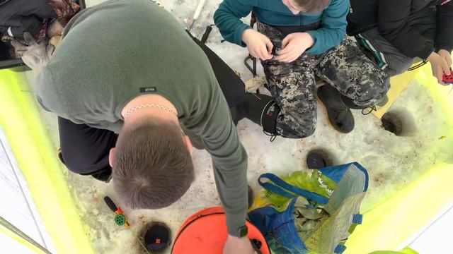 Ловля леща с сыном и другом в глухозимье смотреть онлайн