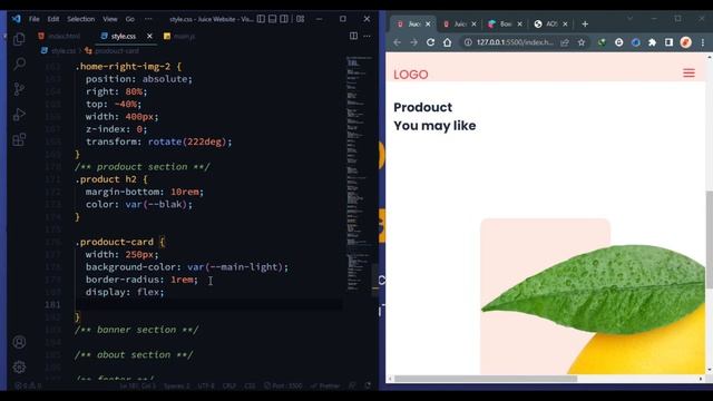 Build a Responsive Website Using HTML CSS & JAVASCRIPT | Online Sale Of Juice ? смотреть онлайн